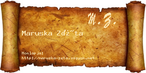 Maruska Zéta névjegykártya